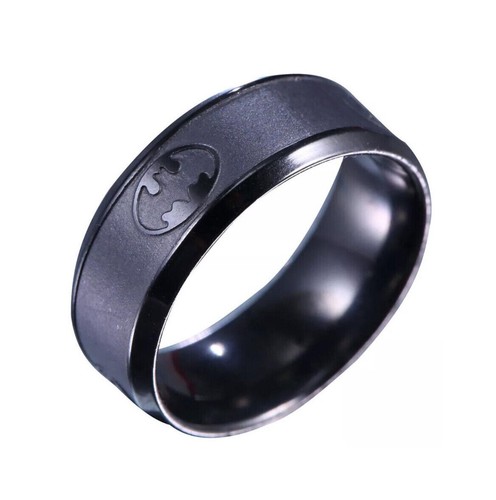 Batman emblem ring - emblem, black