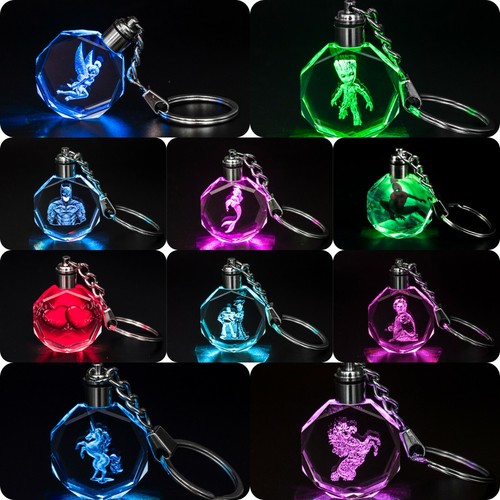 Crystal led keyring tinkerbell - crystal,