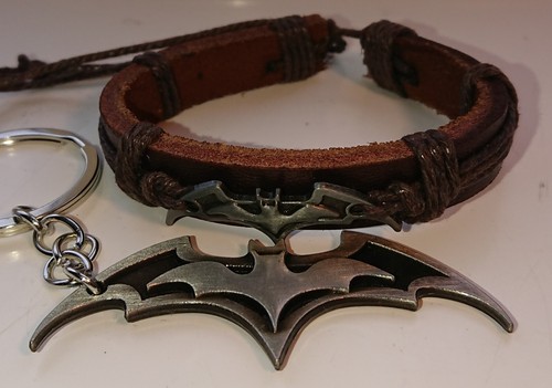 Batman wrist band keyring - batman,