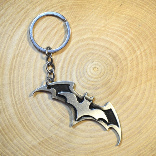Silvertone batman keyring - keyring, –