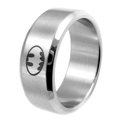 Batman emblem ring silver 8mm - batman,